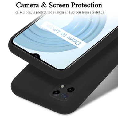 Realme C21 Skal Fodral Case (Svart)