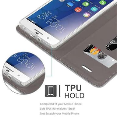 Honor 6 PLUS Plånboksfodral Skal (Grå)