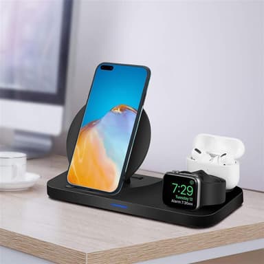 Huawei P40 Plånboksfodral Skal (Blå)