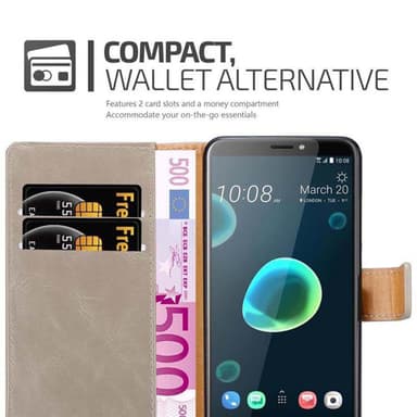 HTC Desire 12 PLUS Plånboksfodral Skal (Brun)