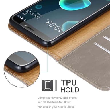 HTC Desire 12 PLUS Plånboksfodral Skal (Brun)