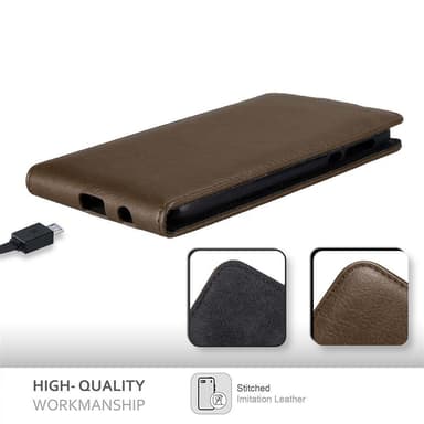 Motorola MOTO Z PLAY Flipfodral Skal (Brun)