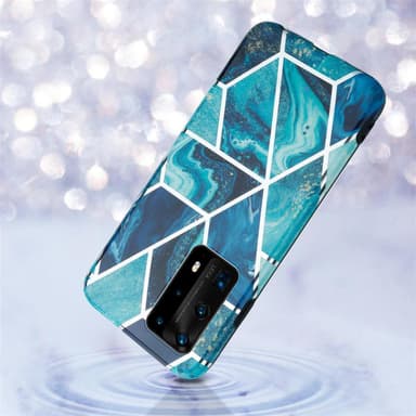 Huawei P40 Plånboksfodral Skal (Blå)