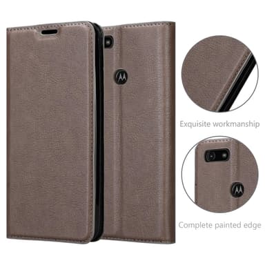 Motorola MOTO E6 PLAY Skal Fodral Case (Brun)