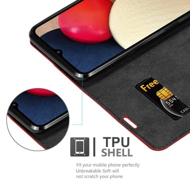 Samsung Galaxy A02s Skal Fodral Case (Röd)