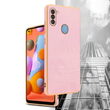 Samsung Galaxy A11 / M11 Skal Fodral Case (Rosa)