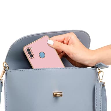 Samsung Galaxy A11 / M11 Skal Fodral Case (Rosa)