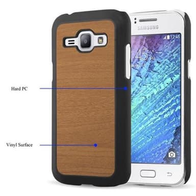 Samsung Galaxy J1 2015 Skal Fodral Case (Brun)
