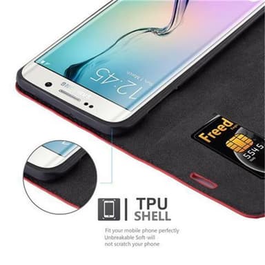 Samsung Galaxy S6 EDGE PLUS Skal Fodral Case (Röd)