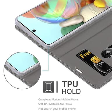 Samsung Galaxy A71 5G Plånboksfodral Skal (Grå)