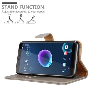 HTC Desire 12 Plånboksfodral Skal (Brun)