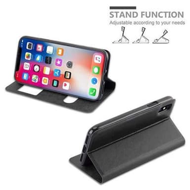 iPhone X / XS Plånboksfodral Skal (Svart)