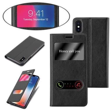 iPhone X / XS Plånboksfodral Skal (Svart)