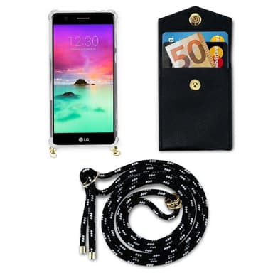LG K10 2017 Skal Fodral Kedja (Svart)