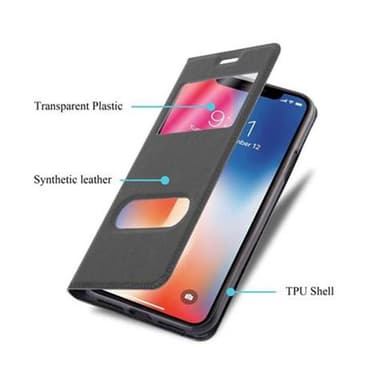 iPhone X / XS Plånboksfodral Skal (Svart)