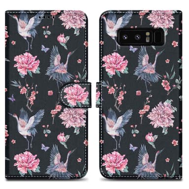 Samsung Galaxy NOTE 8 Plånboksfodral Skal (Svart)