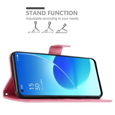 Oppo Reno6 5G Plånboksfodral Skal (Rosa)
