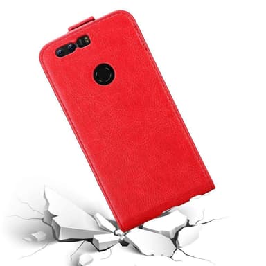 Honor 8 / 8 PREMIUM Flipfodral Skal (Röd)