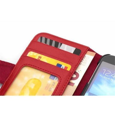 Samsung Galaxy NOTE 4 Plånboksfodral Skal (Röd)