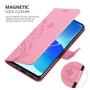 Oppo Reno6 5G Plånboksfodral Skal (Rosa)