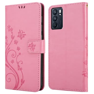 Oppo Reno6 5G Plånboksfodral Skal (Rosa)