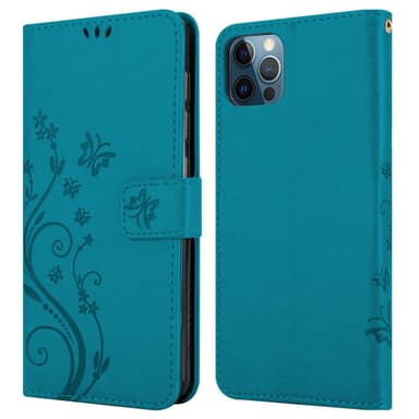 iPhone 13 PRO MAX Plånboksfodral Skal (Blå)