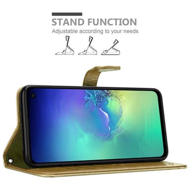 Samsung Galaxy S10e Plånboksfodral Skal (Guld)