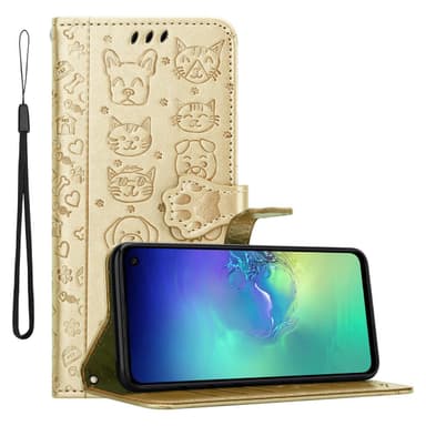 Samsung Galaxy S10e Plånboksfodral Skal (Guld)