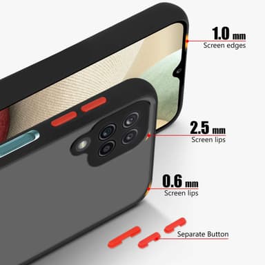 Samsung Galaxy A12 / M12 Skal Fodral Case (Svart)