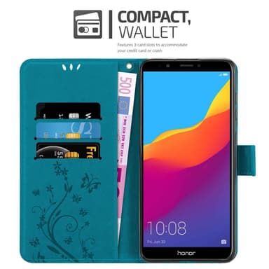 Honor 7C / Huawei Y7 2018 Plånboksfodral Skal (Blå)
