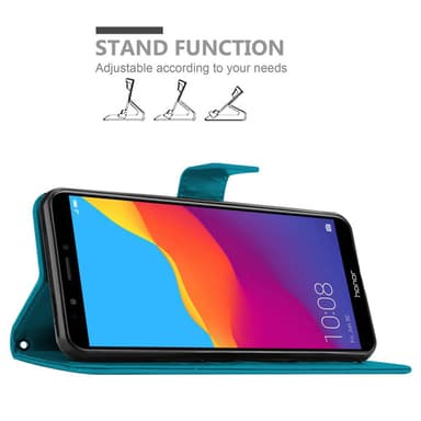 Honor 7C / Huawei Y7 2018 Plånboksfodral Skal (Blå)