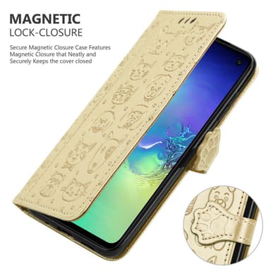 Samsung Galaxy S10e Plånboksfodral Skal (Guld)