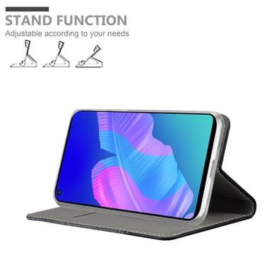 Huawei P40 LITE E Plånboksfodral Skal (Grå)