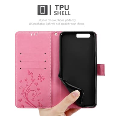 Huawei P10 PLUS Plånboksfodral Skal (Rosa)