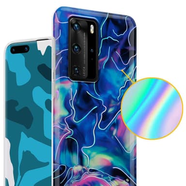 Huawei P40 PRO / P40 PRO+ Plånboksfodral Skal (Blå)