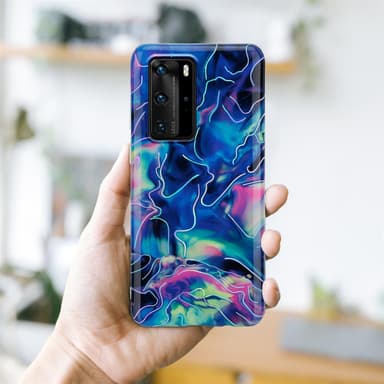 Huawei P40 PRO / P40 PRO+ Plånboksfodral Skal (Blå)