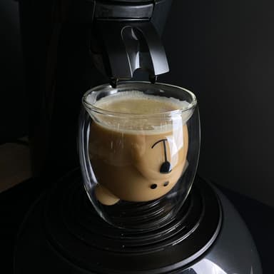 2x Kaffekopp Mugg Termoglas 230 ml Teglas Kaffeglas