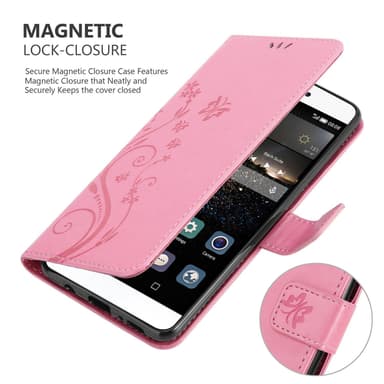 Huawei P8 Plånboksfodral Skal (Rosa)