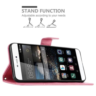 Huawei P8 Plånboksfodral Skal (Rosa)