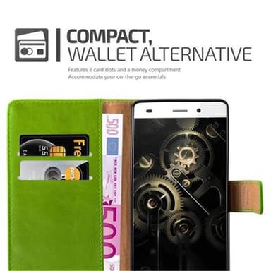 Huawei P8 LITE 2015 Plånboksfodral Skal (Grön)