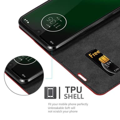 Motorola MOTO G7 / G7 PLUS Skal Fodral Case (Röd)