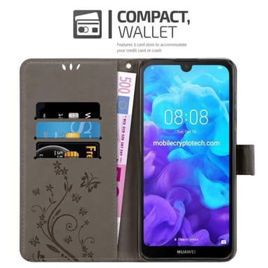 Huawei Y6 PRO 2019 Plånboksfodral Skal (Grå)