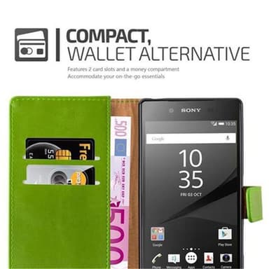 Sony Xperia Z5 Plånboksfodral Skal (Grön)