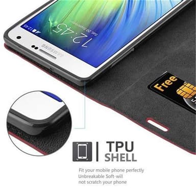 Samsung Galaxy A7 2015 Skal Fodral Case (Röd)