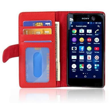 Sony Xperia M5 Plånboksfodral Skal (Röd)