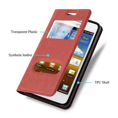 Samsung Galaxy S2 / S2 PLUS Plånboksfodral Skal (Röd)