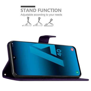 Samsung Galaxy A40 Plånboksfodral Skal (Lila)