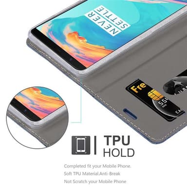 OnePlus 5T Plånboksfodral Skal (Blå)