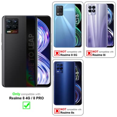Skal Realme 8 4G / 8 PRO Fodral Case (Svart)