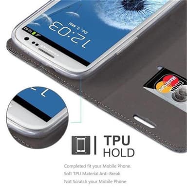 Samsung Galaxy S3 / S3 NEO Plånboksfodral Skal (Grå)